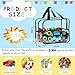 6 Packs Widen X-Large Toy Storage Bags 12.6×9.25×6.9In with Labels, Reusable Clear PVC Board Game Storage, Travel Waterproof Organizer Bags with Zipper for Building Blocks, Puzzle, Stuffed Animals
