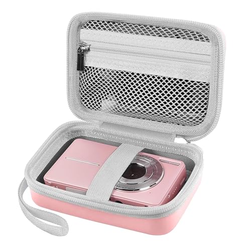 Leayjeen Digitalkamera Tasche kompatibel mit Umipyiza/YLSHGXFC/Umipyiza/CAMKORY/AOREGRE/Duluvulu/Kodak/Nicamery, Fotokamera Tasche, Eva-Hartschalendesign (nur Hülle) Rosa