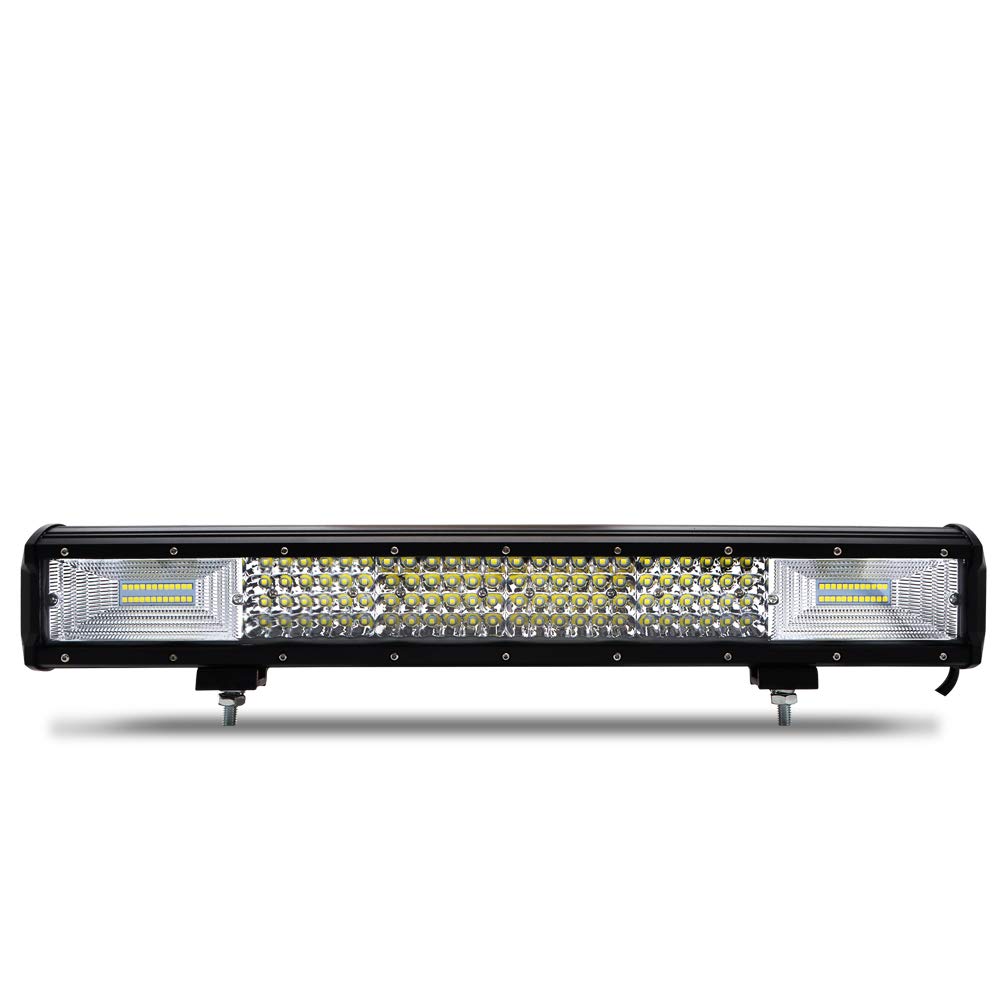 20inch LED Light Bar SAFEGO 5D 384W 38400LM Waterproof Flood Spot Combo Beam Cree LED Bar Off Road Lights Driving Fog Light for Truck ATV UTV SUV Jeep Boat Tractor Tacoma 4X4, 2 Years Warranty