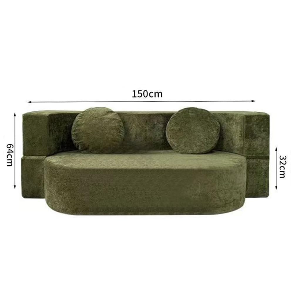 Faltbares Schlafsofa, Gästematratze Für 2,klappbar Schlafsofa Schlafsessel Bed Mit 2 Kissen,extra Dick 20cm Waschbarer Überzug Für Wohnzimmer Schlafzimmer