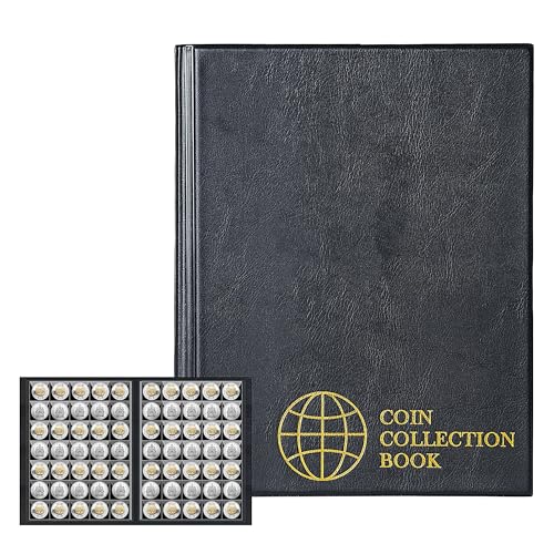 Uncle Paul Coin Collection Album 350 Pockets 10 Sheets Coin Storage Book