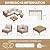 JOYURE 5 Piece Wicker Patio Furniture Set,Outdoor Conversation Sectional Sofa w/Coffee Table,All-Weather Outdoor Sofa with Thick and Anti-Slip Cushions for Deck,Poolside,Garden,Beige