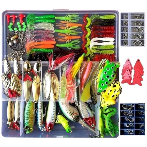 Kit de Caja de Aparejos de Pesca 275 Piezas para Agua Dulce y Salada