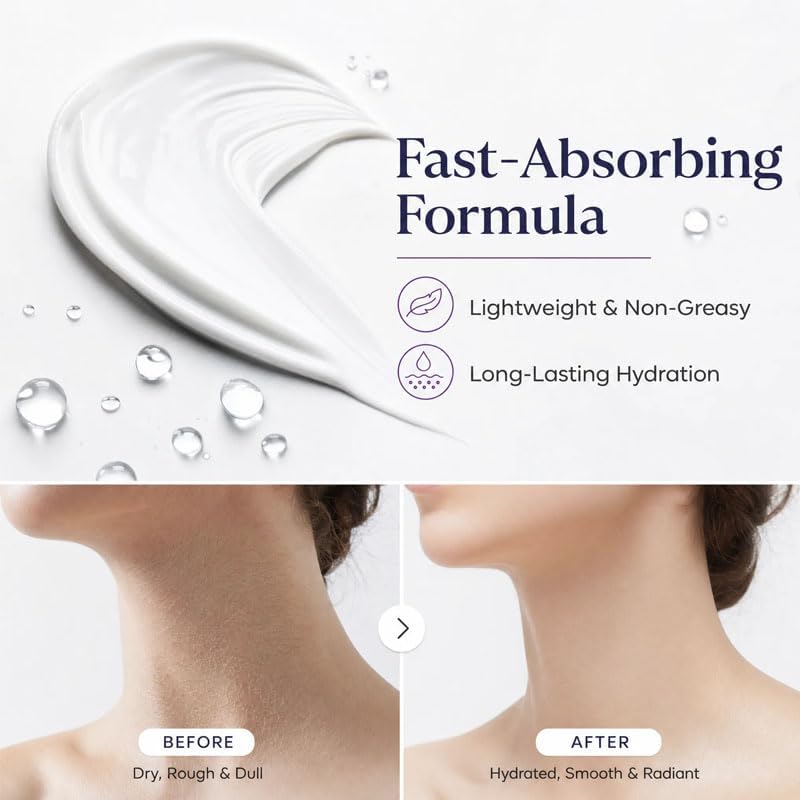 Image of Grunsify Collagen Fullerene Neck Cream With Roller, Magic Collagen Fullerene Neck Cream, Firming & Tightening With Collagen Peptides, Retinol & Hyaluronic Acid, Reduces Wrinkles & Double Chin