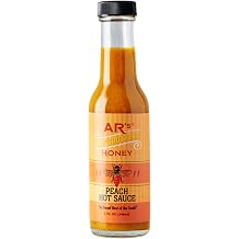 ARs Peach Hot Sauce - Made with Habanero Peppers & Real Peaches, All Natural, No Additives, No Preservatives - 5 Ounce Pack of 1