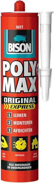 Bison Kit Poly Max Express White - All-Surface Mounting Adhesive & Sealant