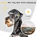 PETLESO Hundehelm mit Hundebrille UV-Schutz klare Hundesonnenbrille für kleine Hunde, Welpen (ohne Nieten)