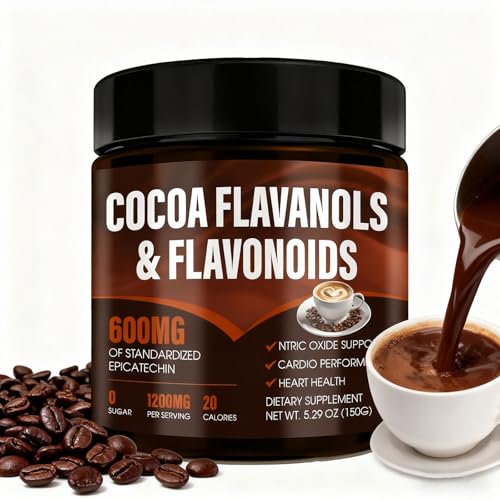 High Flavanol Cocoa Powder, Cocoa Flavanols 1200mg & Flavonoids, Improve Circulation, Energy, Supports Heart Health (1)