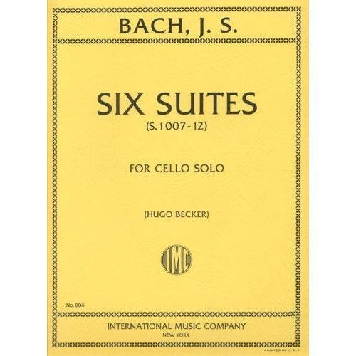 Bach, JS - 6 Suites BWV 1007 1012 for Cello - Arranged by Becker - International Edition      Sheet music