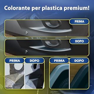 ATG® Rinnova plastiche Auto Nero - Ravviva plastiche Auto Esterno - Rinnova plastica - Cura Delicata della plastica per Esterni e Interni dell'auto - Rinnova paraurti Auto Nero plastiche Auto