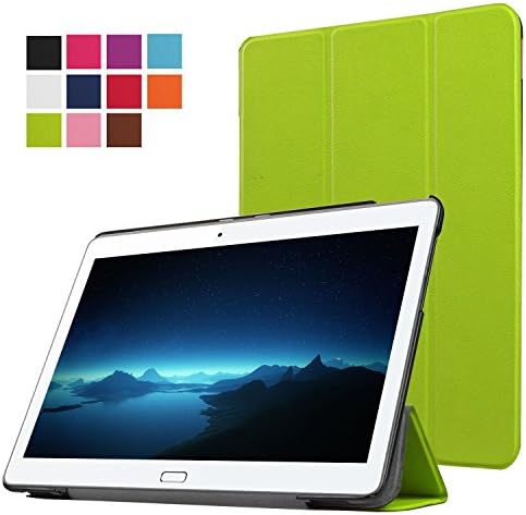 PASONOMI Huawei MediaPad M2 10 Case，Huawei M2 10.1 Case Ultra Slim Lightweight PU Leather Folio Case Stand Cover for Huawei MediaPad M2 10 inch Tablet (Green)