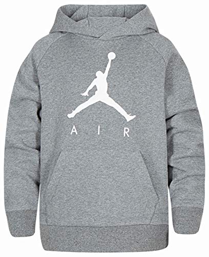 Jordan Boys Youth Jumpman Fleece Sweatshirt Hoodie Size M, L, XL (Carbon Heather, X-Large (13-15yrs))