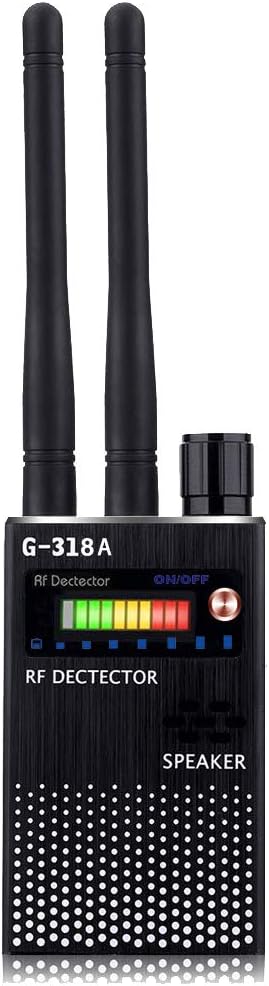 RF Detector, Dual Antennas Hidden Camera Detector, Hidden Micro WiFi Cam Scanner, High Sensitive Cellphone Listening Device and Wireless Bug Sweeper, Detect GSM GPS Tracker