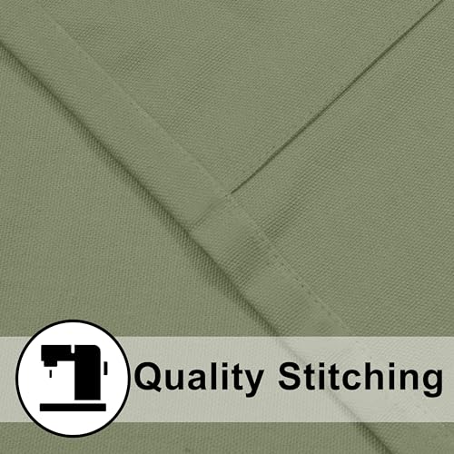Image of THE LINEN COMPANY Cotton Eyelet Window Curtains for Living Room /Dining Hall /Hotel /Farm House 1 Pcs Set (4.5ft x 4 ft, Avacado Green)