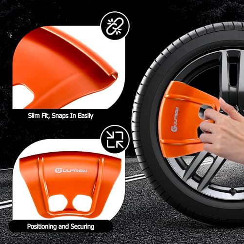 Image of 2 Rim Protectors for Tire Changing, Wheel Rim Guard Kit, Orange | Motorcycle, Bicycle, Scooter & E Bike, Tire Lever Protection, Non Slip, Durable, Reusable Maintenance Tool