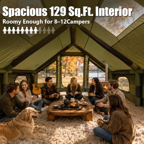 Image of TOMOUNT Inflatable Tent for Camping Blow up Tent for Family Camping