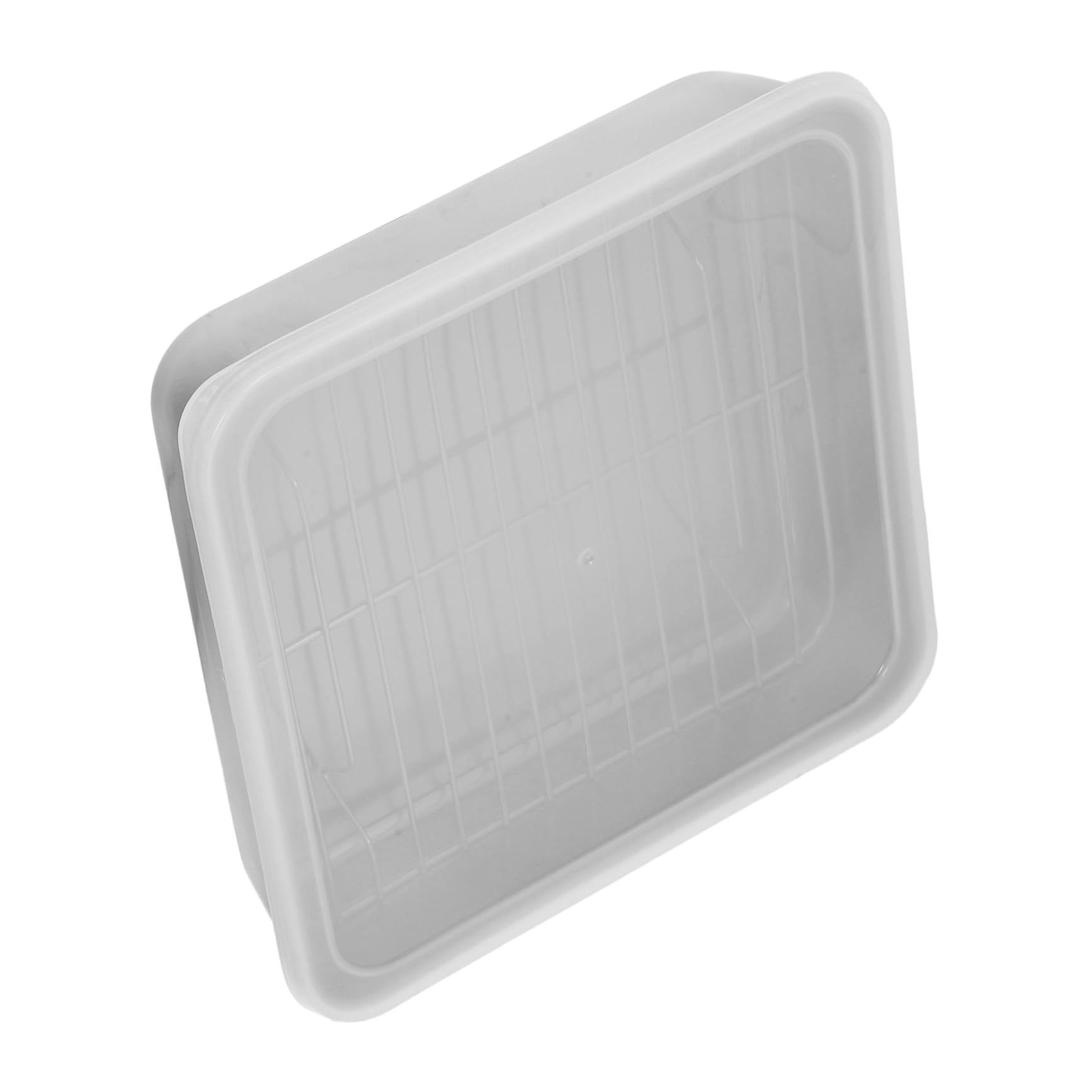 KALLORY 1Set Stainless Steel Roasting Pan with Lid and Cooling Rack Baking Pan for Oven Space Saving Kitchen Organizer Bin Easy to Clean Nonstick Bakeware for Bbq and Food