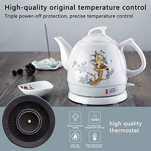 Hervidor eléctrico cerámico sin cable blanco 1.0L 1000W miniatura 7