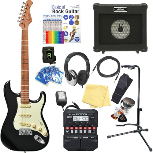 Bacchus バッカス BST-1 RSM/M BLK エレキギター 初心者 入門 18点セット G1Four マルチエフェクター付