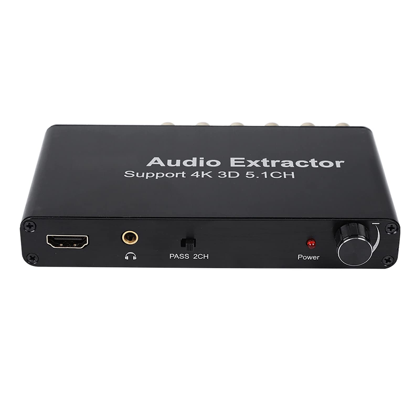 Buachois Estrattore Audio Decodificatore Audio 4K 3D a 5.1 Canali Convertitore HDMI con Uscite CEN SL SR FL FR per Home Cinema TV Box Consolle, Dispositivo Conforme UE per Audio Premium