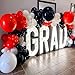 Red Black and White Balloon Arch Kit, ADOINBY 140Pcs Red and Black White Silver Garland kit, 18 12 10 5 Inch Different Size Balloons for Birthday Party Anniversary Racing Car New Year Prom Decorations