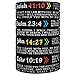 Sainstone 4-Pack Power of Faith Christian Bible Verse Silicone Bracelets - Isaiah 41:10, Psalm 23:4, John 14:27, Luke 10:19 - Religious Scriptures Rubber Wristbands Church Gifts for Men Women (Unisex)