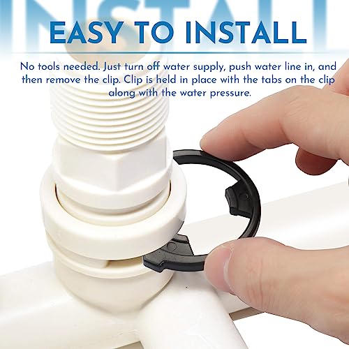 Sturdy Water Softener Clips Close-Up