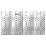 ダイヤモンド研ぎ石、400/600/1000/1200グリットハニーコム 表面傾向ダイヤモンドストーンセット 台所用 鈍角または疲れた角 研磨石ツール