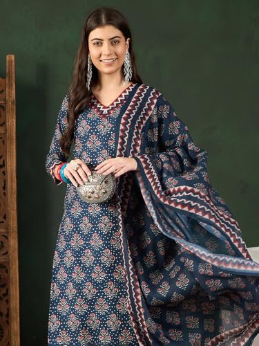Image of SHIENZY Cotton Blend Kurta Set for Women