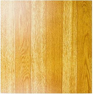 DIVCHI Light Plain Wooden Floor Effect, 12 Inch x 12 Inch, Self Adhesive Vinyl Floor Tiles (20 PCS)