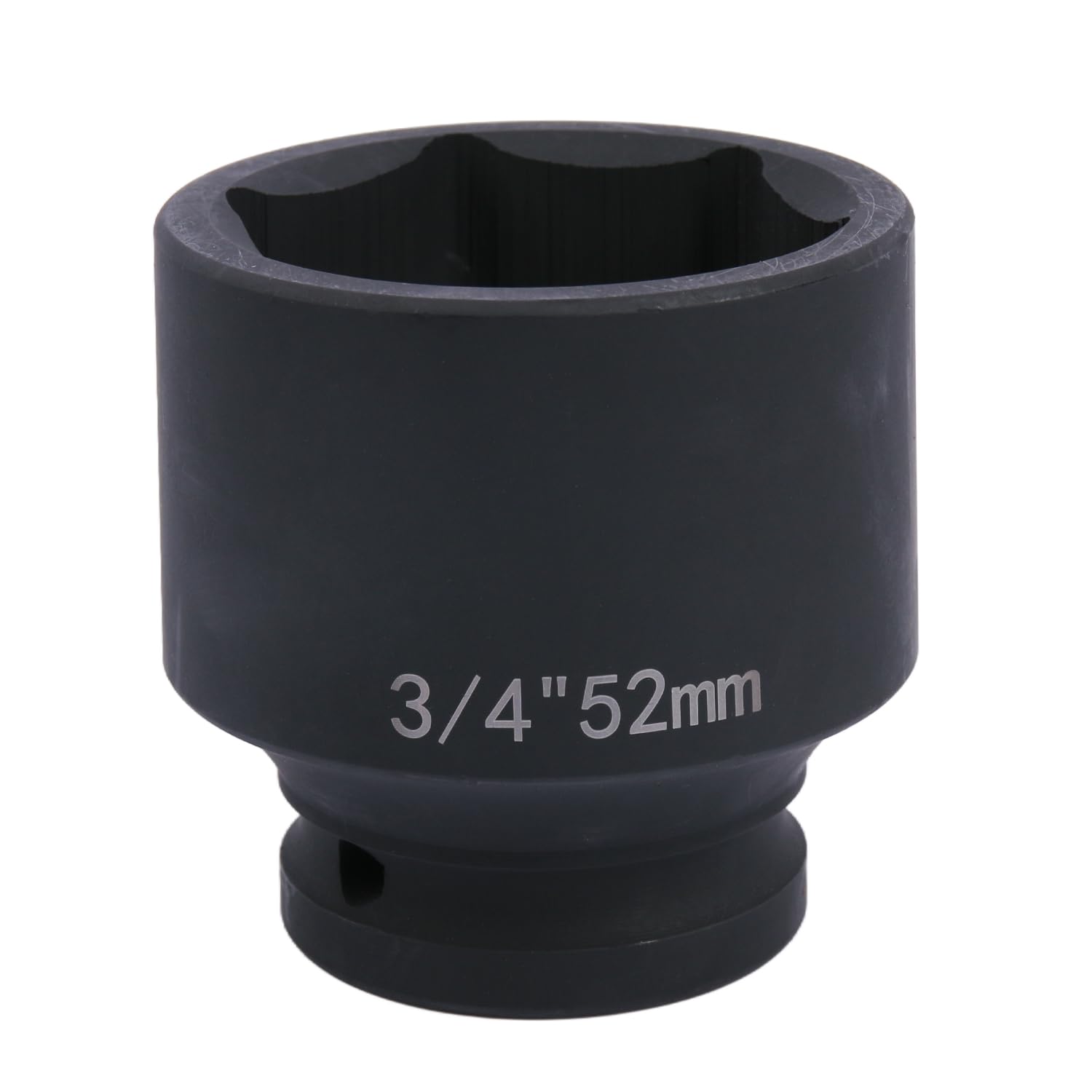 Uxney 3/4" Drive 52mm Impact Socket，6-Point Chrome Molybdenum Steel, for Heavy-Duty Truck and Automotive Repair, Metric — image 1