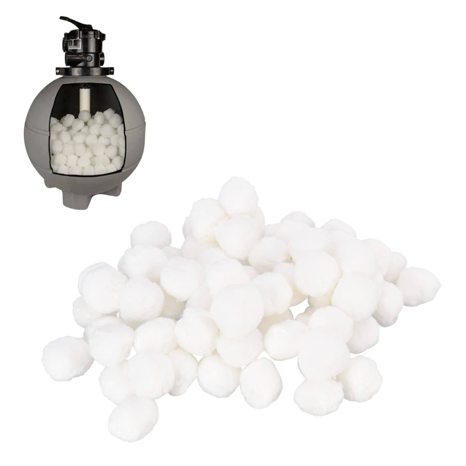 Polpette da Filtro per Piscina per Pompa da Filtro a Sabbia, 700 g di Sfere da Filtro da Filtro per la pulitura di Piscina Riutilizzabile Bianca