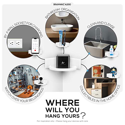 Mini Circular Corner Shelf Mount for Security Cameras, Baby Monitors, Speakers, Plants 