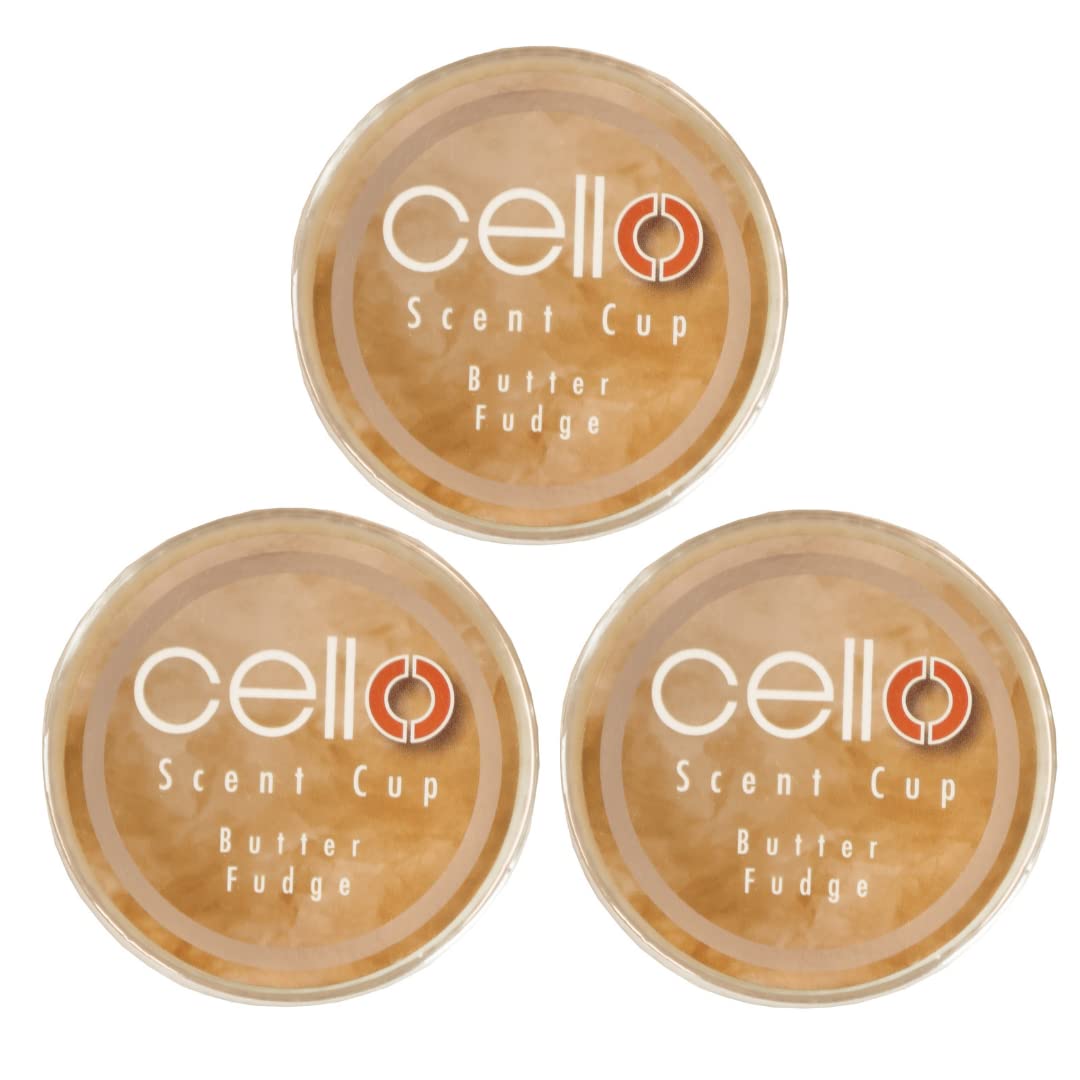 Cello Butter Fudge Scent Cup x3. Tealight Scented Candles. High Fragrance Tea Lights Candles. Divine Scented Candle Melt Cups. for Tealight & Candle Holders. Stunning Candles Gifts for Women.