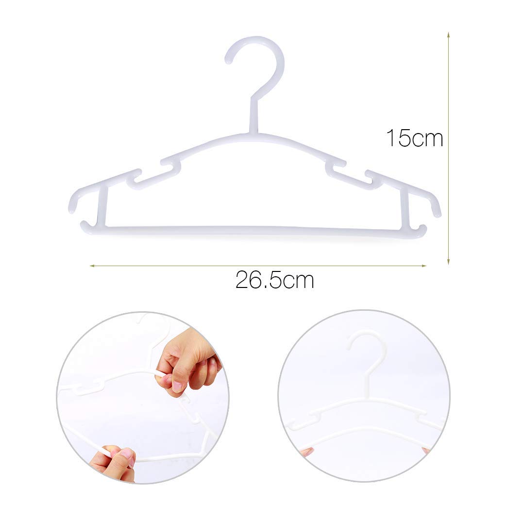 Grucce per bambini grucce resistenti per bambini e neonati Set di 40 pezzi 27CM + 10 pezzi Organizzatore