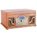 Lauson Tocadiscos Bluetooth de Madera, Función Encoding, CD, Cassete, Radio, USB, mp3,...