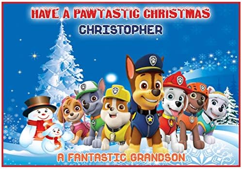Paw Patrol Inspired Christmas Card - BOY : Amazon.co.uk: Stationery ...