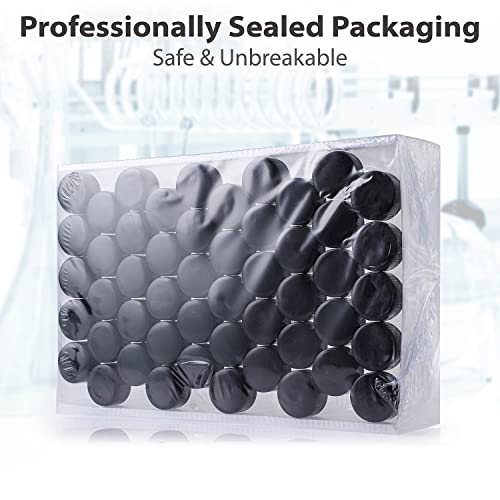 Four E'S Scientific 20220908 100 Pack 20Ml Sample Vials, 0.7Oz Clear Glass Vials With Black Pp Screw Caps, Liquid Storage Glass Thread Bottles, For Lab thumb #4