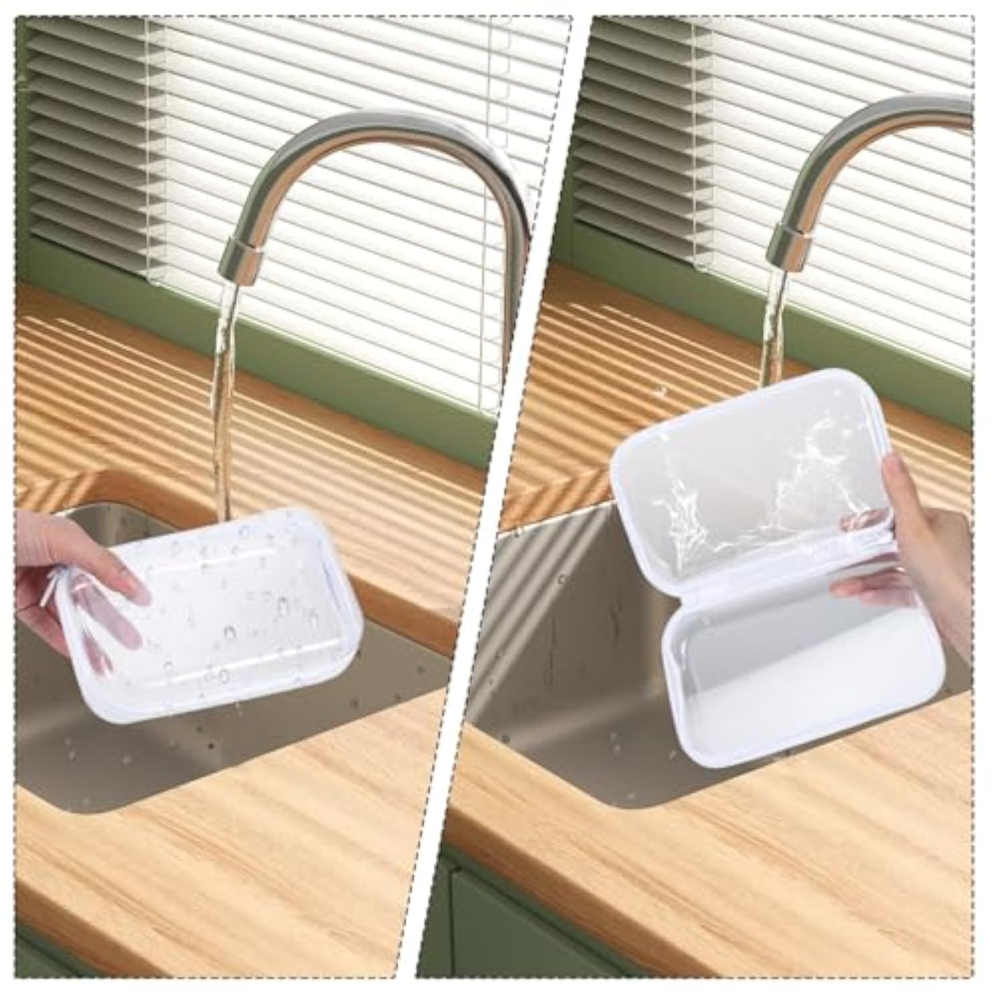 2 Pcs Clear Hard Shell Zipper Case Set
