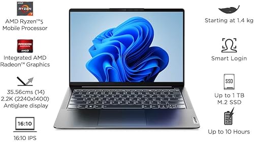 Miniatura 5 de Lenovo IdeaPad 5 Pro Touch Laptop AMD Ryzen 5 5600U de 6 núcleos, 14 pulgadas, 2K (2240 x 1400) 1610 IPS 100% sRGB - 16 GB de RAM - SSD PCIe de 1 TB