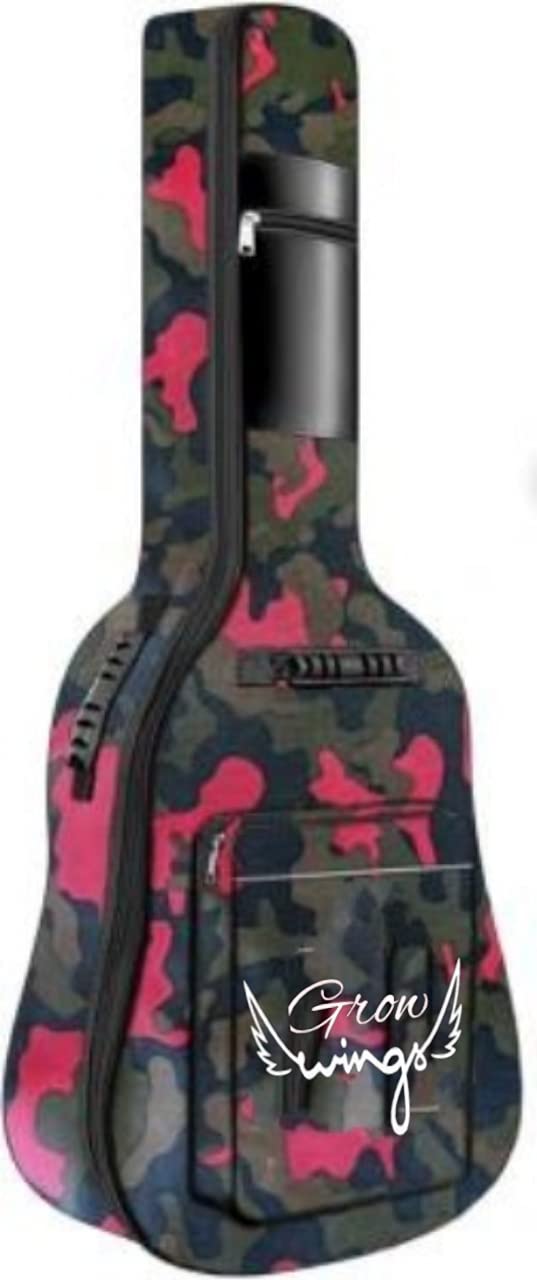 Nylon Acoustic Guitar Cover Bag With Foam Padding Unique Design With Heavy Padded Guitar Bagghg (Red Badal)-image-11