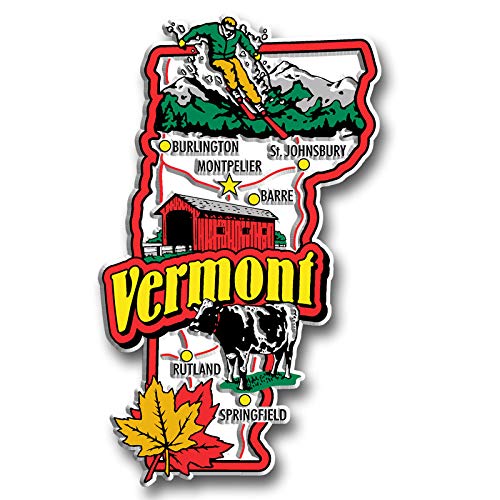 Vermont State Jumbo Map Magnet
