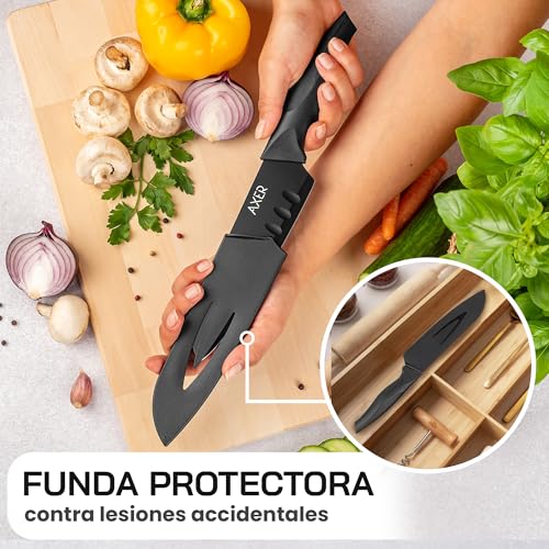 Miniatura 3 de Axer Cuchillo Santoku 18 Cm - Cuchillo Chef Profesional - Cuchillo Japones Profesional - Cuchillo Cocina Profesional - Japanese Chef Knife - Santoku Knife Kitchen