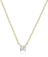Kyerlyn Heart Shaped CZ Choker Necklace - Dainty 14K Gold Plated Cubic Zirconia Solitaire Pendant Necklace for Women, 17"+2" Chain Gift Box