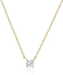 Cubic Zirconia Choker Heart Shaped Diamond Choker Solitaire Necklace for Women Dainty Gold Filled Tiny CZ Diamond Choker Necklace…
