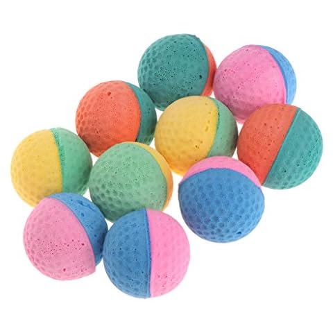 10 Pcs Pet Toy Latex Balls Pet Ball Toy Sports Ball Toy for Dogs Puppy Cat Parrot Nontoxic Bite Resistant Chew Toy Teething Training, Pet Exercise Game Funny Toy Cover