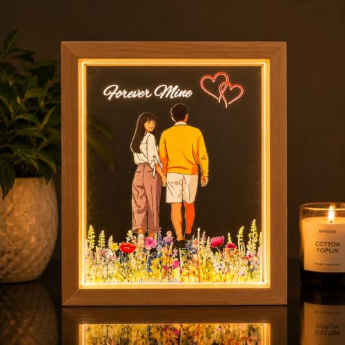 Image of Customized Acrylic Photo Frame Personalized Name, Photo Text | Premium Gift for Birthday AnniversaryGift for Couples HD Print with Name Picture | Unique Gift All Occasions (Customized Desgin 1)
