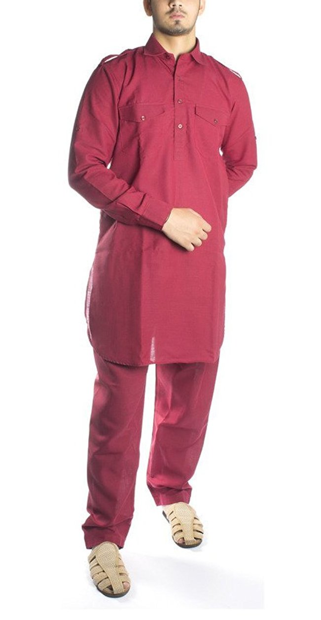 RoyalMen's Kurta Palace Ethnic Set Xx-Large Maroon