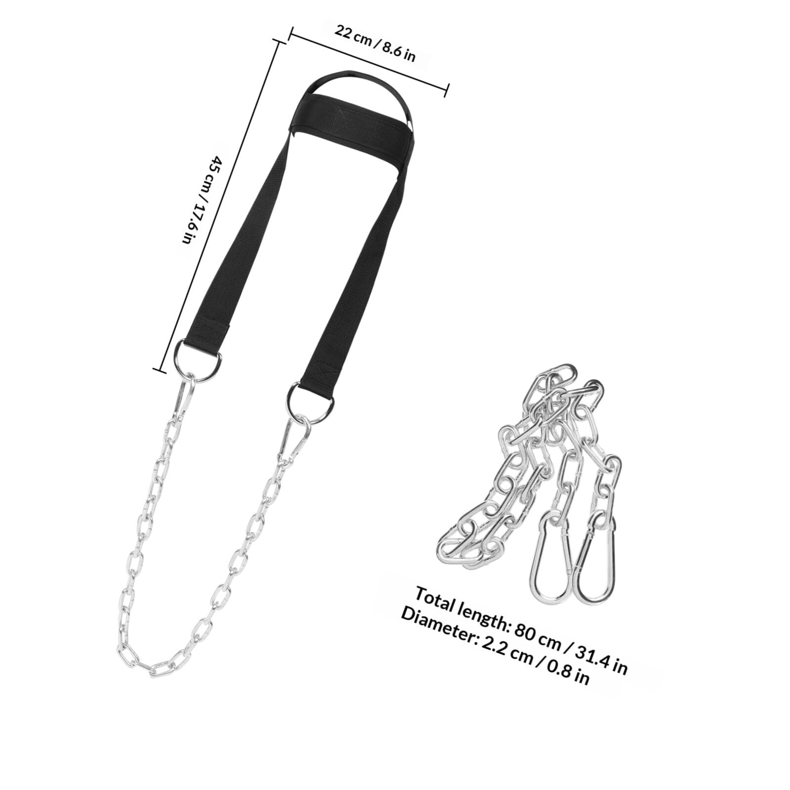ABOOFAN Harnais de Cou Lesté Noir Boucle en Fer, Équipement de Musculation Réglable pour Entraînement Force du Cou, Outil Sportif pour Renforcement Musculaire et Exercices en Intérieur