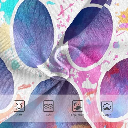 Watercolor Dog Paw Print Toddler Underwear Floral 2t Cotton Panties Little Girl Animals Briefs Kids Undies3